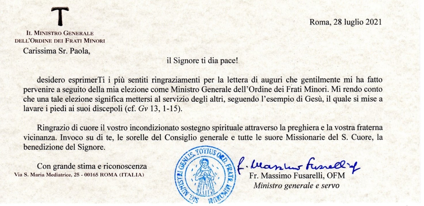 lettera fr Massimo Fusarelli